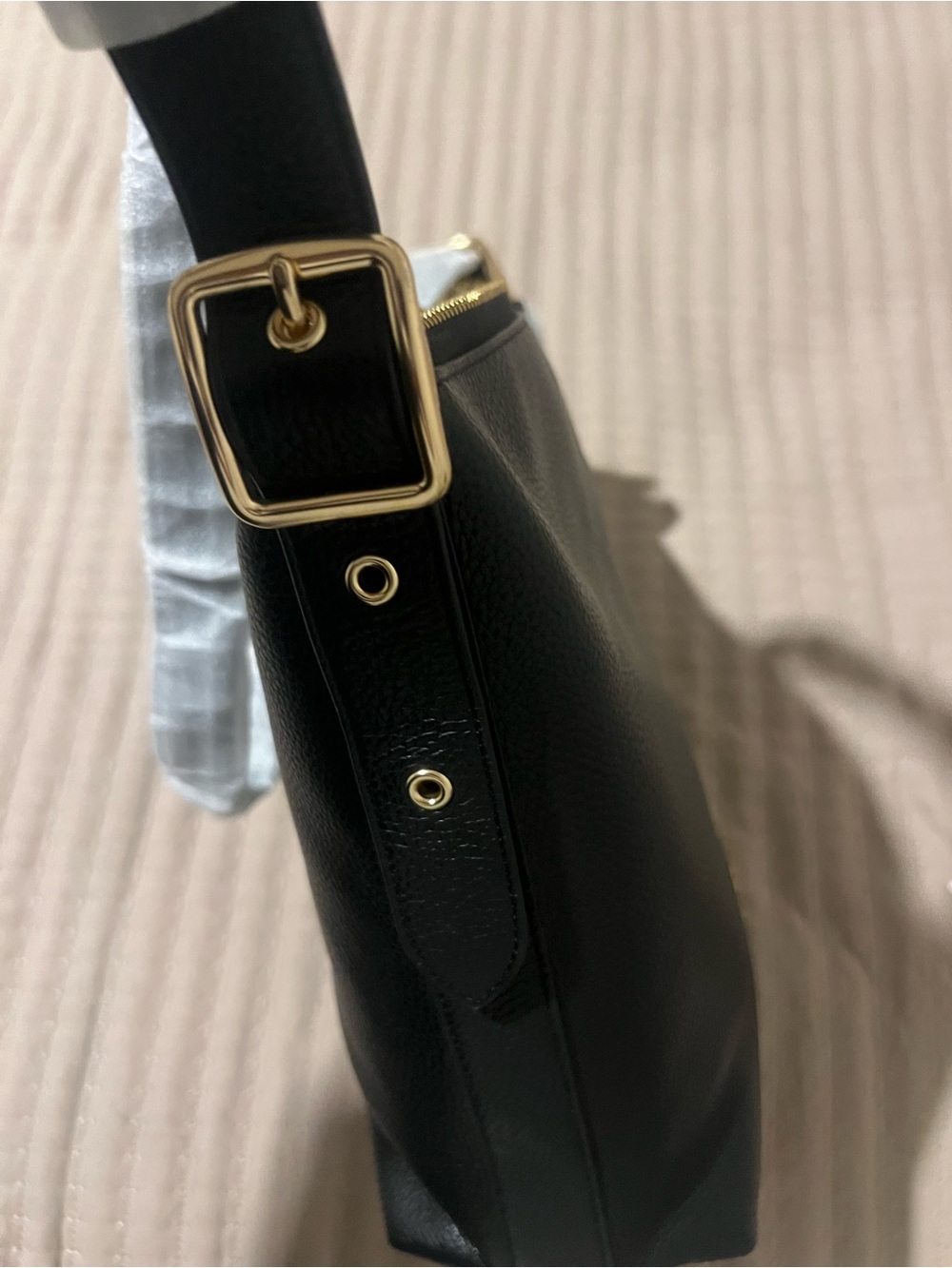Coach Black Pebbled Leather Hobo with Gold Hardware - Picture 7 of 9